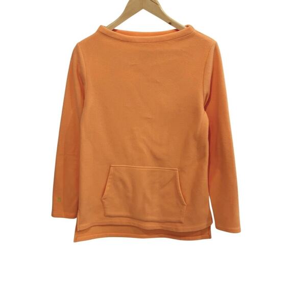 Dudley Stephens Highland Vello Fleece Pullover Peach High Low Women's Medium - Picture 7 of 7